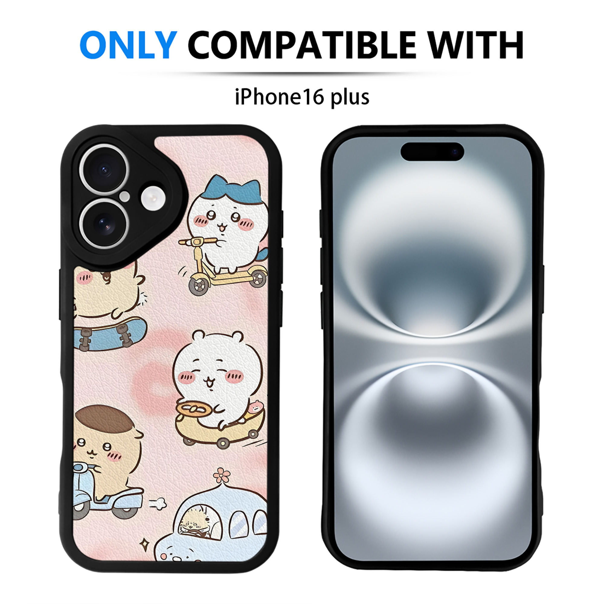 （画像用） ちいかわ Chii-kawa 【iPhone 16シリーズ対応】シリコンスマホケース（レザー調） 材質：シリコン